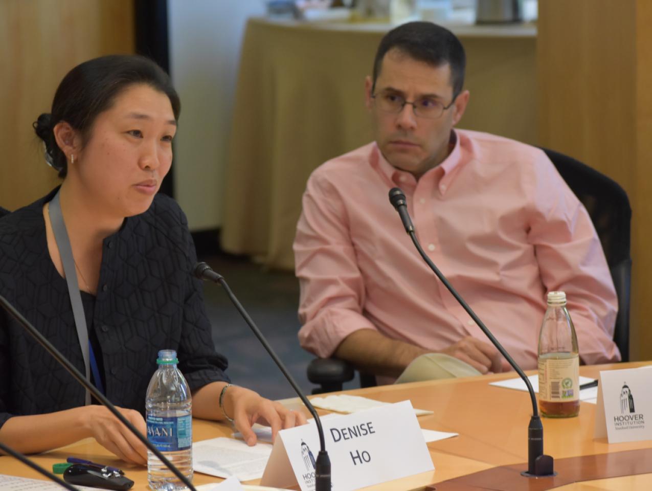 Denise Ho (left) and Michael Auslin (right) in the workshop.