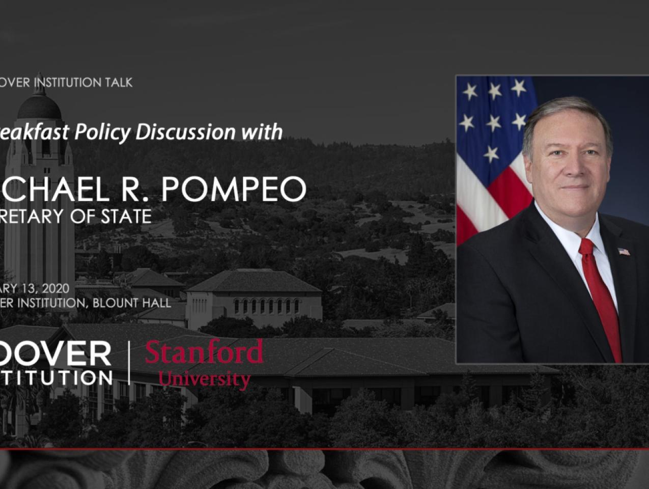 Image for A Breakfast Policy Discussion With Secretary Of State Michael R. Pompeo