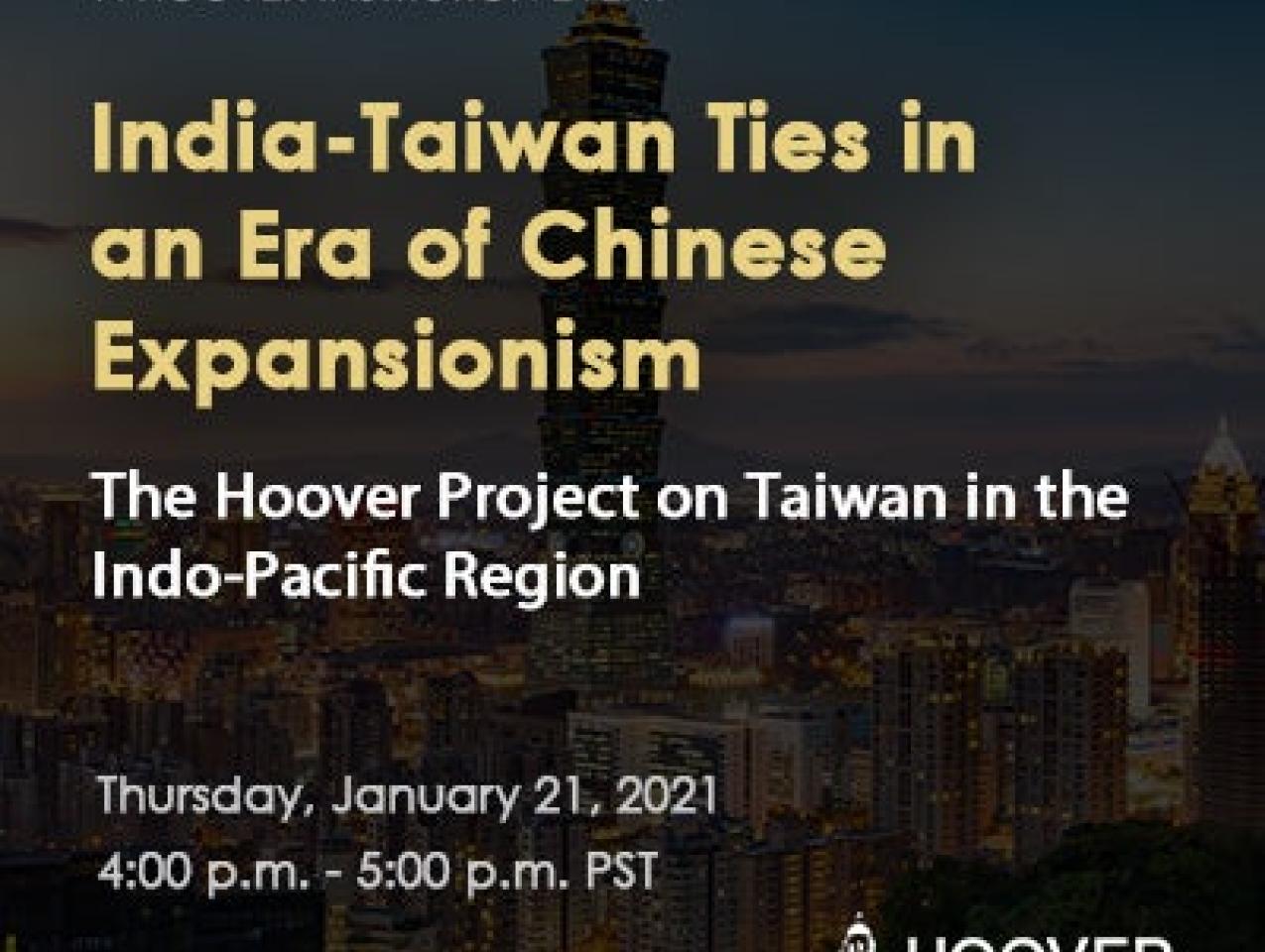 Image for India-Taiwan Ties In An Era Of Chinese Expansionism