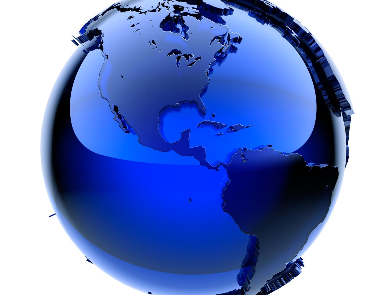 Blue Globe showing US