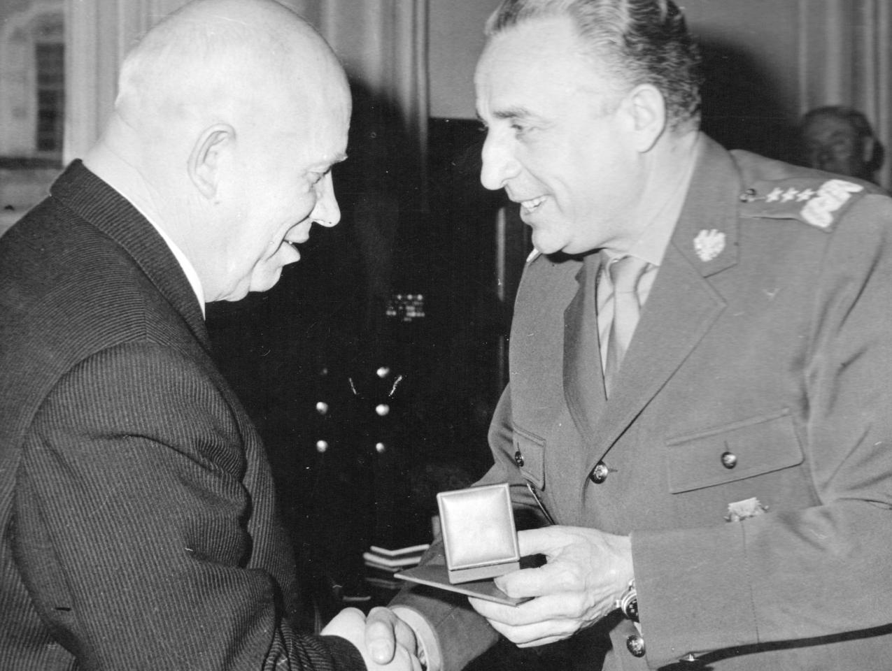 Marian Spychalski with Nikita Khrushchev, Moscow, November 1962