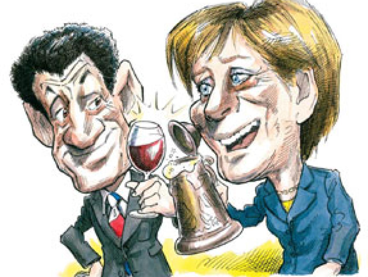 picture of Angela Merkel and Nicolas Sarkozy