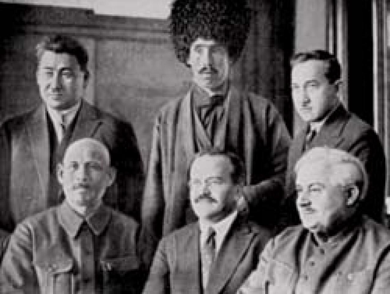 Soviet premier Vyacheslav Molotov and Uzbek party leaders