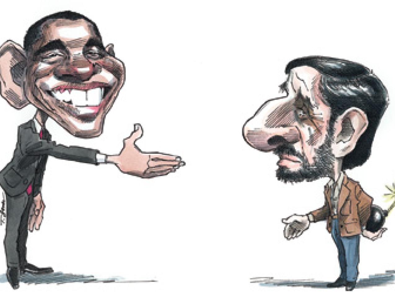 Barack Obama an Mahmoud Ahmadinejad
