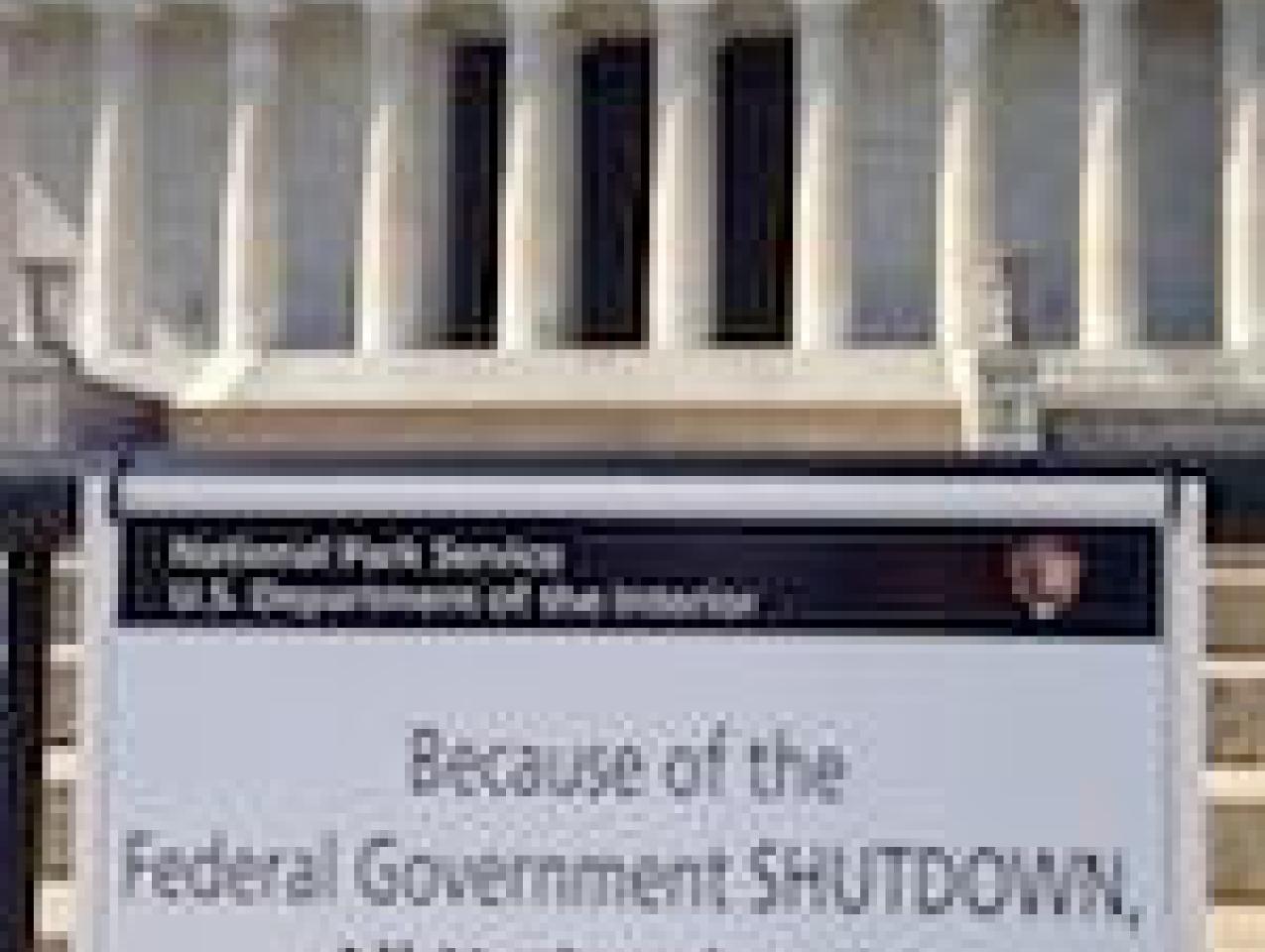 The Lincoln Memorial is closed due to the federal government shutdown