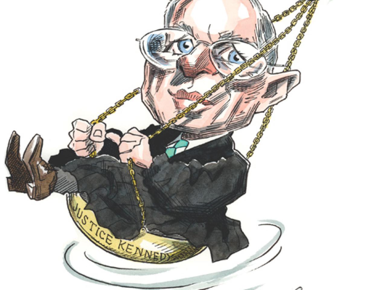 Supreme Court Justice Kennedy is the swing vote