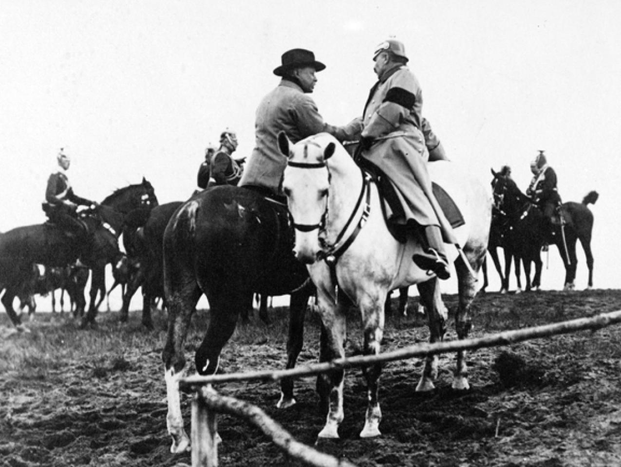 Former president Theodore Roosevelt and Kaiser Wilhelm II