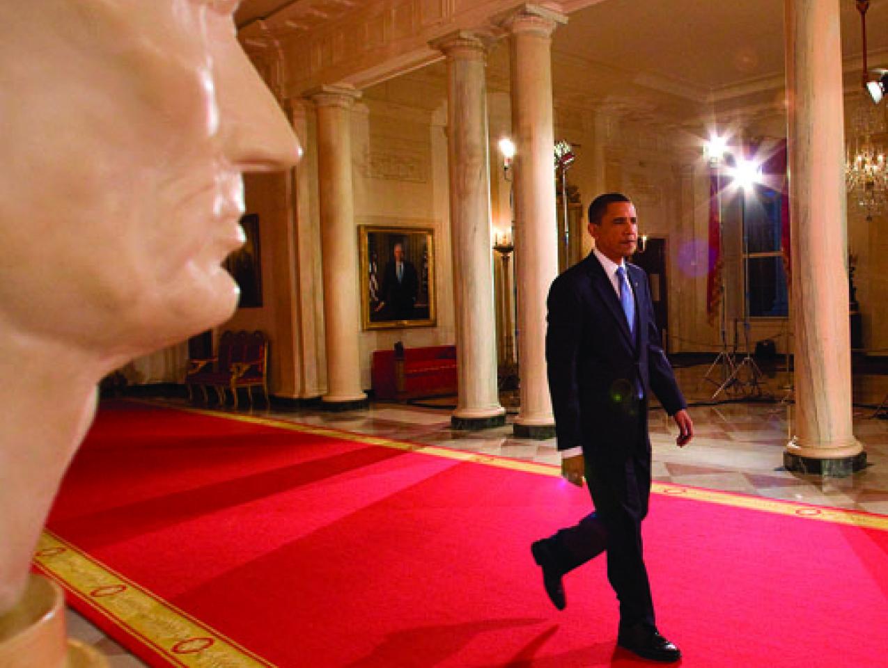 President Obama walking