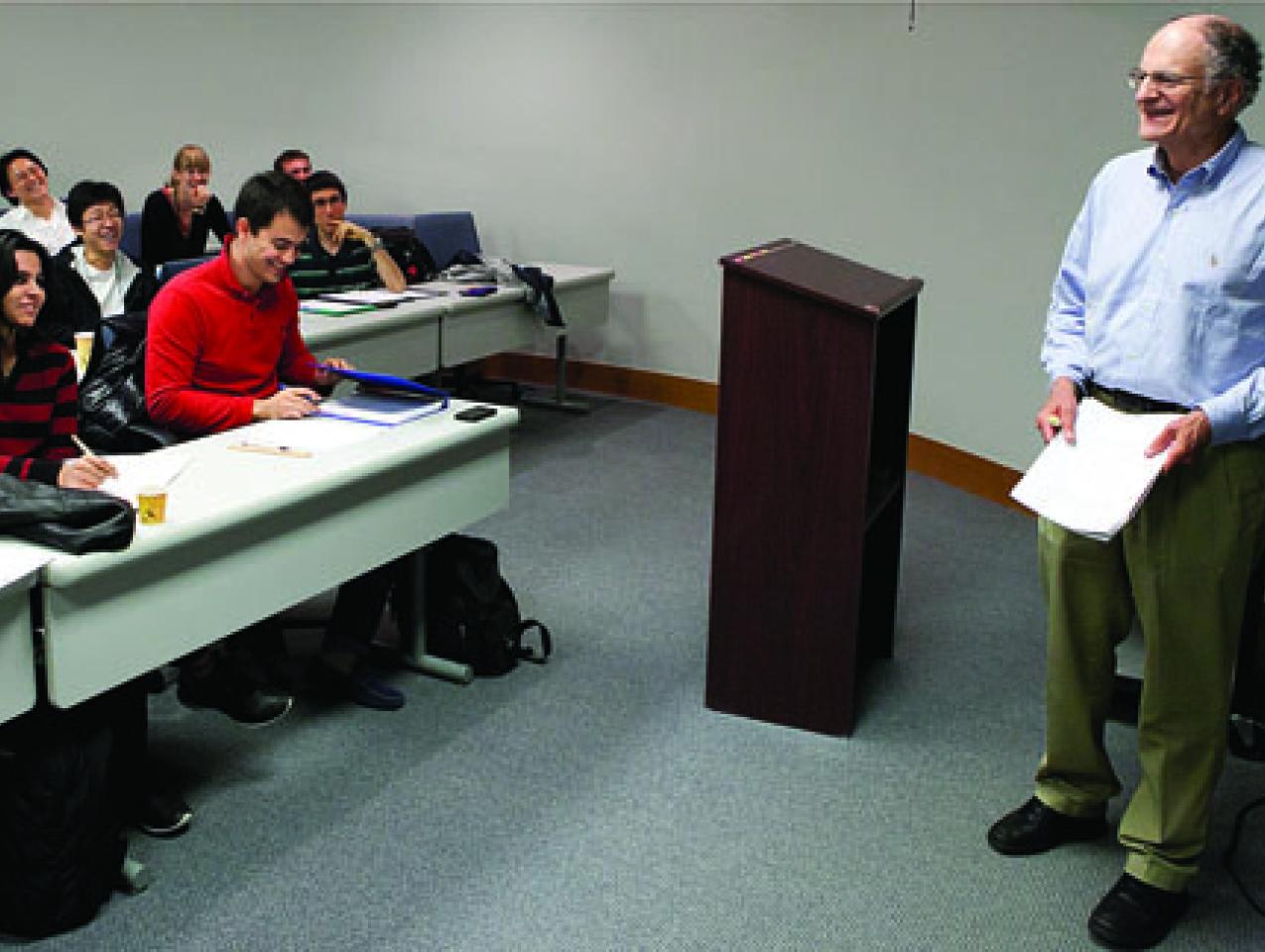 Thomas Sargent teaching students