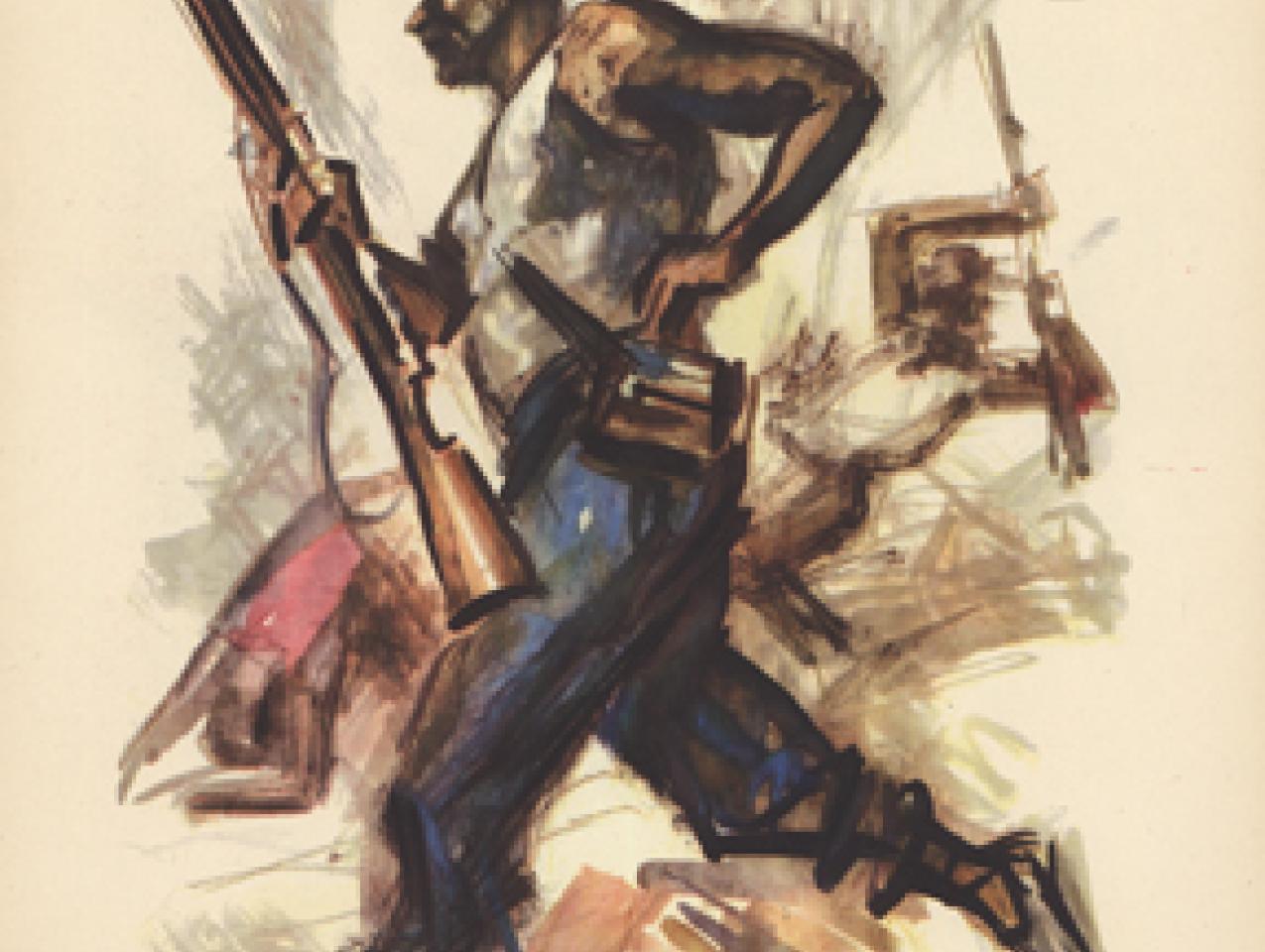 Spanish Civil War from an anarchist art album