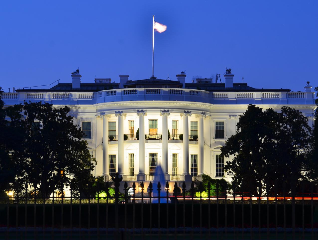 White House at night