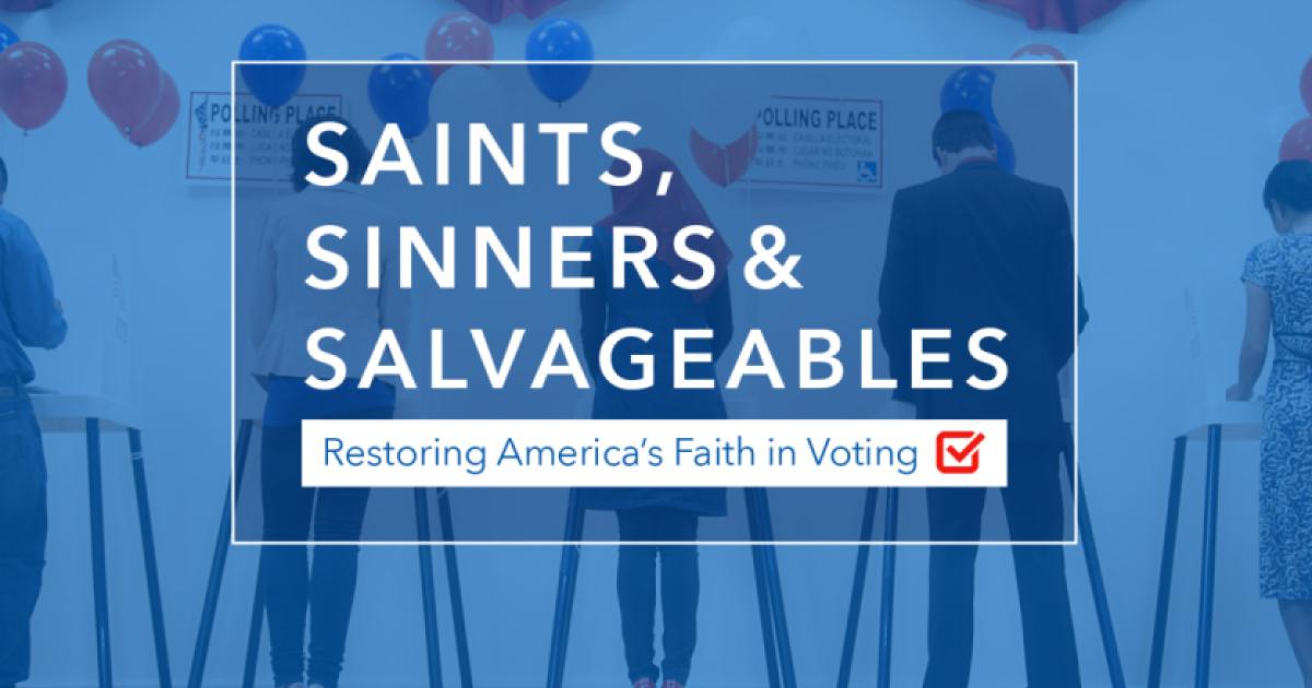 Saints, Sinners And Salvageables Tackling The Crisis Of Confidence In