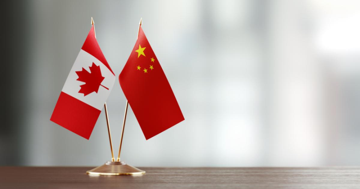 China and Canada Flags