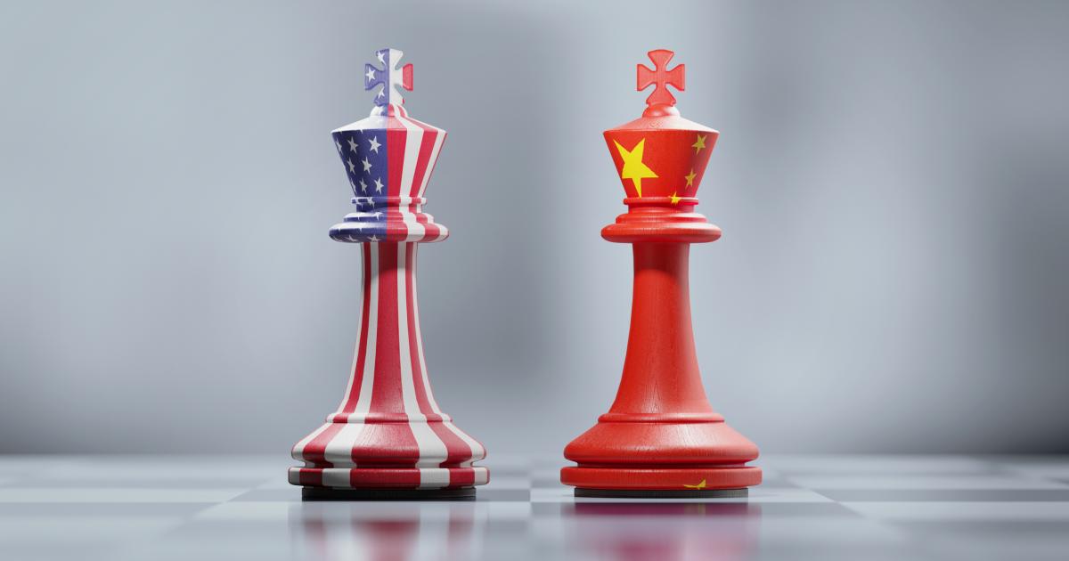 US and China Chess Pieces 