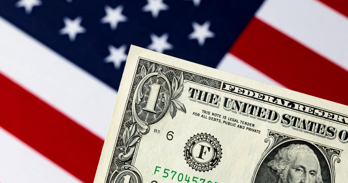 American Flag with Dollar Bill