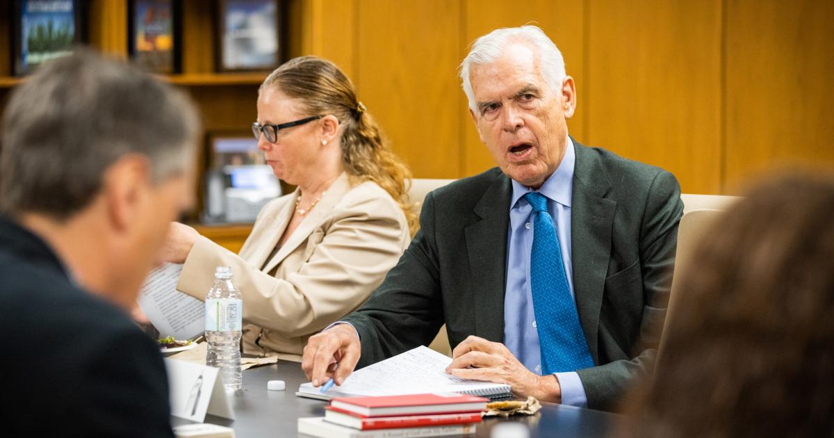 Philip K. Howard speaks at the Hoover Institution on May 16, 2024.