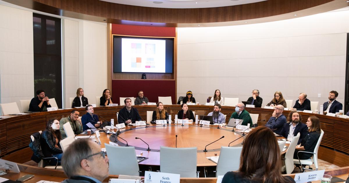 Attendees at the Designing Trustworthy AI in a Polarized World are seen in Annenberg Conference Room on March 21, 2025. (Patrick Beaudouin) – Make hed