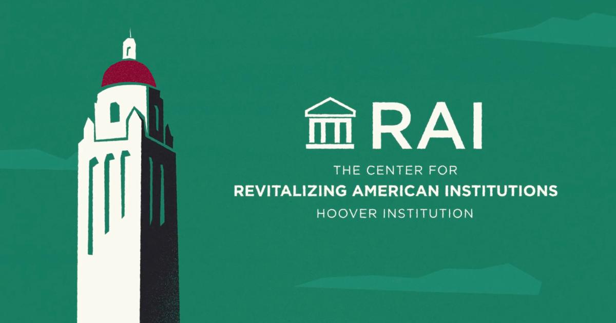 Revitalizing American Institutions