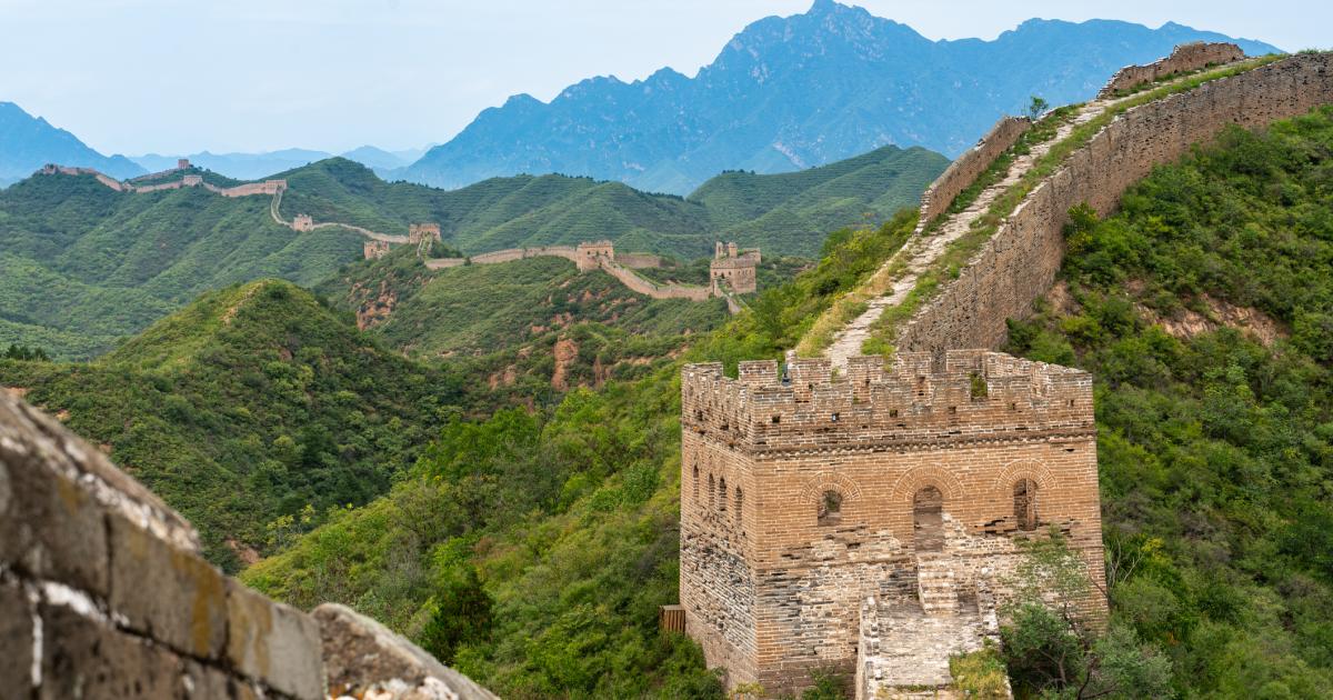 The Great wall of China stock photo