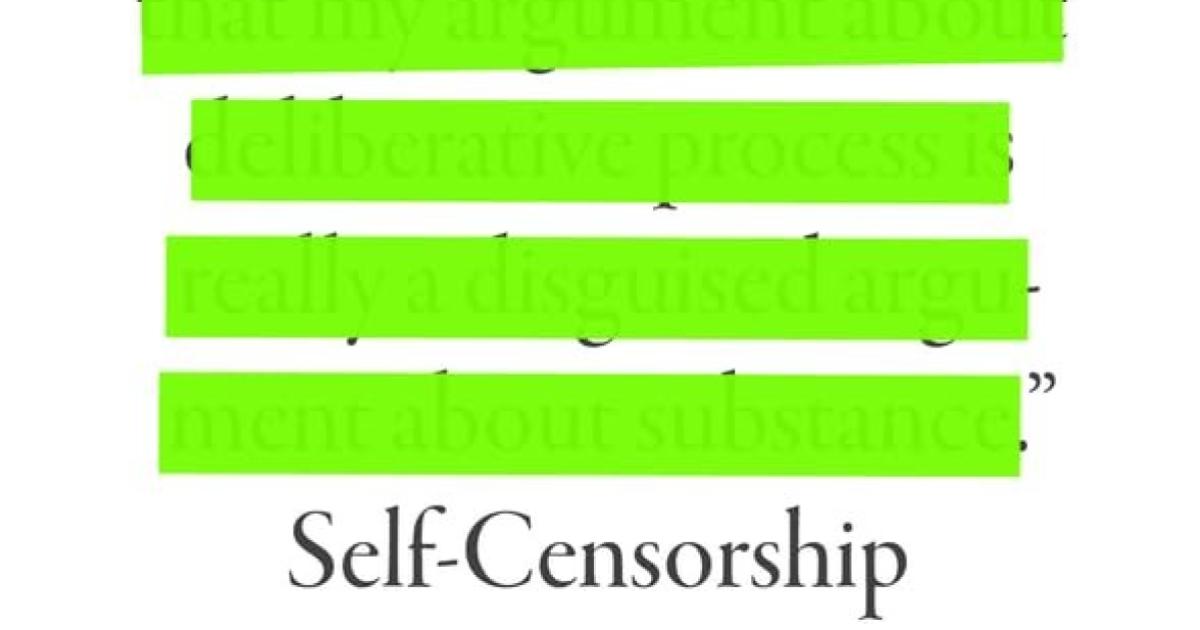 Self-Censorship