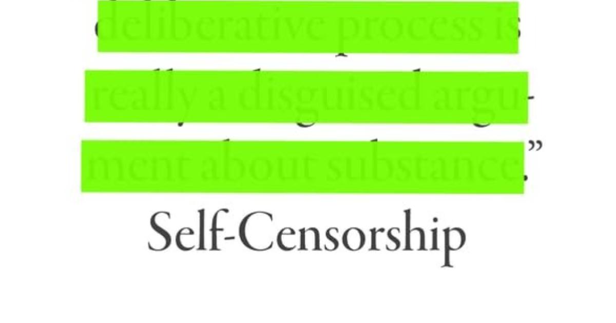 Self-Censorship