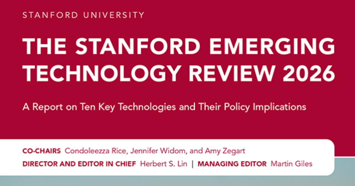 The Stanford Emerging Tech Review 2026 cover