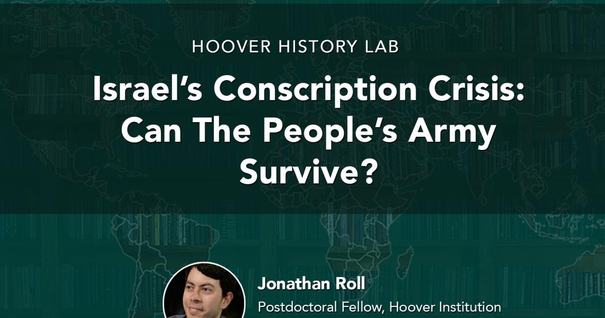 Israel’s Conscription Crisis | Jonathan Roll