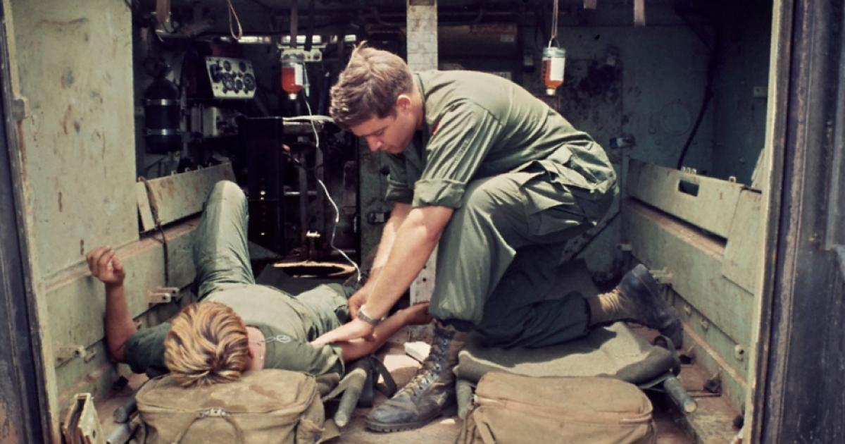 A medic area designed by Food Machinery Corporation. July 28, 1969