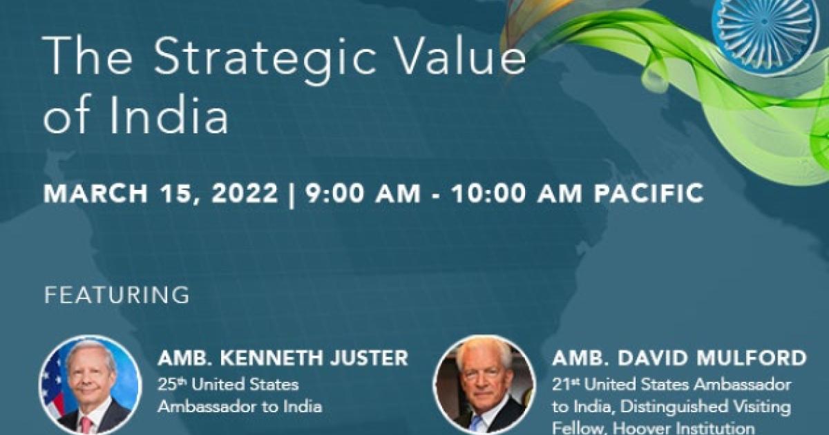 Image for The Strategic Value Of India