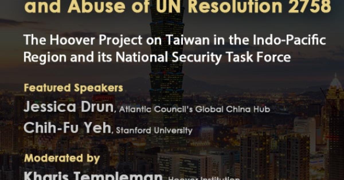 Image for Taiwanese at the UN: The Use and Abuse of UN Resolution 2758