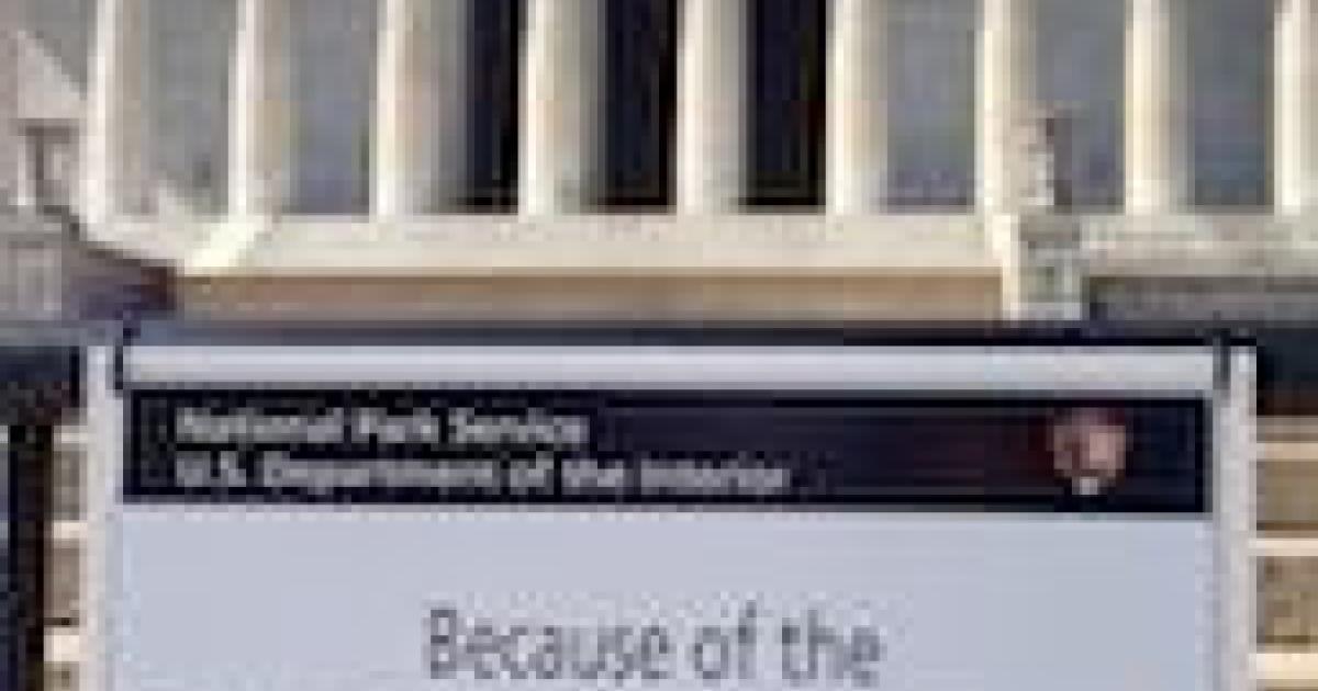 The Lincoln Memorial is closed due to the federal government shutdown