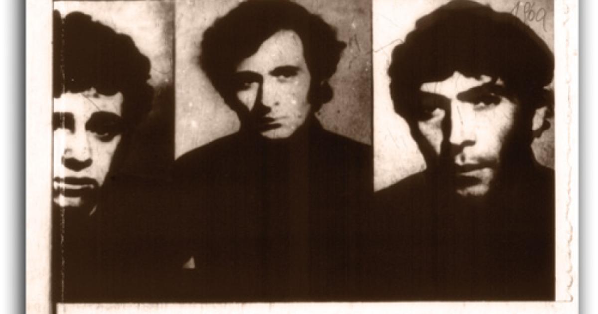 Microfilmed images from a KGB dossier show, left to right, Akop Stepanian, Stepan Zatikian, and Zaven Bagdasarian.