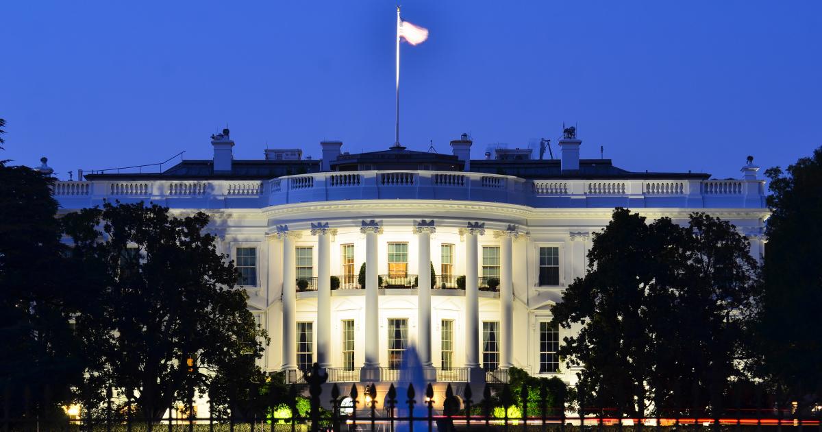 White House at night