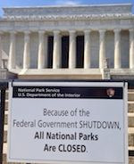 The Lincoln Memorial is closed due to the federal government shutdown