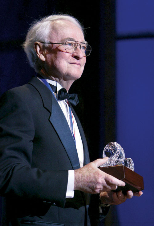 James Q. Wilson accepting the Bradley Prize in 2007