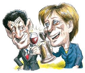 picture of Angela Merkel and Nicolas Sarkozy