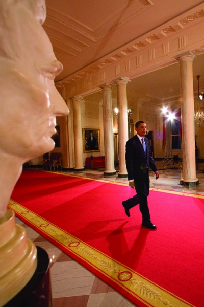 President Obama walking