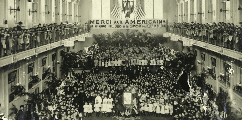 Crowd of Belgains in Saint-Gilles