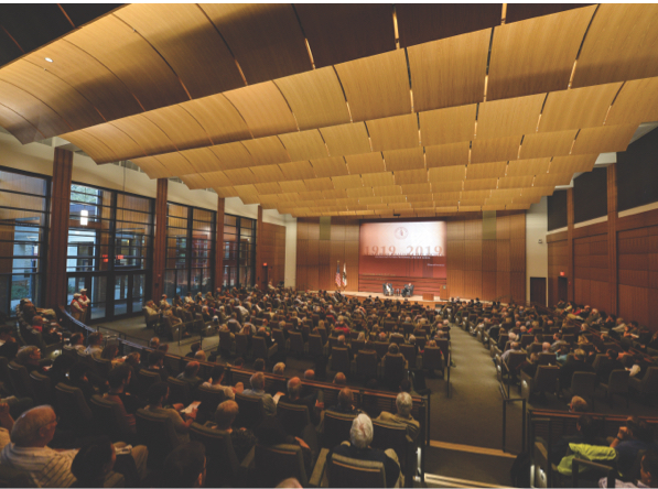 Hauck Auditorium was the venue for a Hoover yearlong centennial speakers series